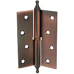 Петля п.сталь с фигур.шишк.100х70х2,5 АС (1ВВ) медь Петля п.сталь с фигур.шишк.100х70х2,5 АС (1ВВ) медь