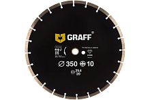 Диск алмазный сегментный по бетону и камню 350х10х3.4х25.4-20 мм GRAFF /19350 Диск алмазный сегментный по бетону и камню 350х10х3.4х25.4-20 мм GRAFF /19350
