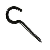 Металлический крюк, полукольцо KEW RH 5,0х30/80, черная эмаль Металлический крюк, полукольцо KEW RH 5,0х30/80, черная эмаль