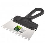 Шпатель зубчатый 150 мм, зуб 8х8 мм, нержавеющая сталь, пластмассовая ручка, Сибртех, 85471 Шпатель зубчатый 150 мм, зуб 8х8 мм, нержавеющая сталь, пластмассовая ручка, Сибртех, 85471