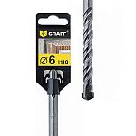 Бур по бетону 6х50х110 мм SDS+, GRAFF, 6206110 Бур по бетону 6х50х110 мм SDS+, GRAFF, 6206110