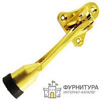 Упор дверной откидной 961 (козья ножка), PB полированная латунь Упор дверной откидной 961 (козья ножка), PB полированная латунь