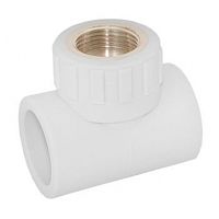 Тройник переходной d=25х1/2", внутренняя резьба (F) 25 мм, цвет-белый, PPR-W-T25F325, 6812 Тройник переходной d=25х1/2", внутренняя резьба (F) 25 мм, цвет-белый, PPR-W-T25F325, 6812