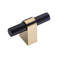 8966 0008 GL-AL6 Ручка кнопка модерн, глянцевое золото/черный BRASS 8966 0008 GL-AL6 Ручка кнопка модерн, глянцевое золото/черный BRASS