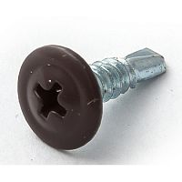 Саморез с прессшайбой, сверло RAL8017 4,2х16 темно-коричневый /500/ Саморез с прессшайбой, сверло RAL8017 4,2х16 темно-коричневый /500/