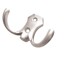 Крючок 2-х рожковый, К203 SC, матовый хром, Boyard *** Крючок 2-х рожковый, К203 SC, матовый хром, Boyard ***