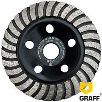 Чашка алмазная по камню 125х22.23х20Т (1-ряд), GRAFF, 13125 Чашка алмазная по камню 125х22.23х20Т (1-ряд), GRAFF, 13125