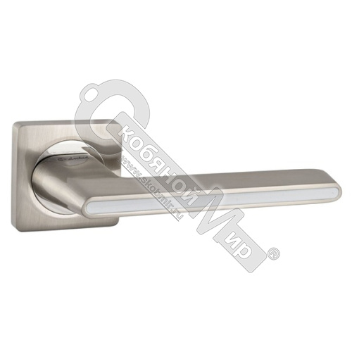 Дверные ручки S-Locked A-180 SN/cp/White круг сатин (20)
