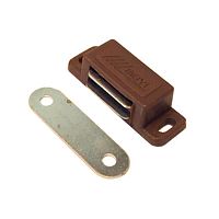 Защелка мебельная магнитная 45 мм, коричневый, 002380 /21571 (106) / 804А /50/ Защелка мебельная магнитная 45 мм, коричневый, 002380 /21571 (106) / 804А /50/