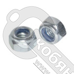 Гайка самоконтрящаяся М14 DIN985 А2, с нейлоновым кольцом /10/ фото 2 Гайка самоконтрящаяся М14 DIN985 А2, с нейлоновым кольцом /10/ фото 2