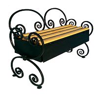 Скамейка Волна 20 со спинкой и ящиком 900*330*500 Скамейка Волна 20 со спинкой и ящиком 900*330*500