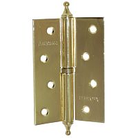 Петля п.сталь с фигур.шишк.100х70х2,5 РВ (1ВВ) полирован.латунь Петля п.сталь с фигур.шишк.100х70х2,5 РВ (1ВВ) полирован.латунь