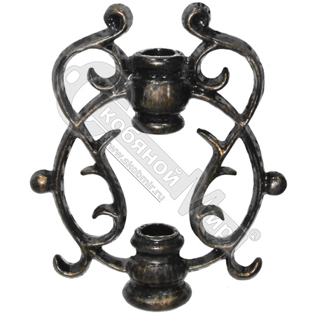 Вставка в балясину двойная 140х168 мм d17 мм 81620 Вставка в балясину двойная 140х168 мм d17 мм 81620