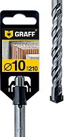 Бур по бетону 10х150х210 мм SDS+, GRAFF, 6210210 Бур по бетону 10х150х210 мм SDS+, GRAFF, 6210210
