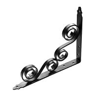 Кронштейн фигурный 250х200 мм, мод. 8, черный Кронштейн фигурный 250х200 мм, мод. 8, черный