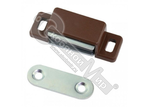 Защелка мебельная магнитная 72 мм, коричневый, 006565 (108) /40/ Защелка мебельная магнитная 72 мм, коричневый, 006565 (108) /40/