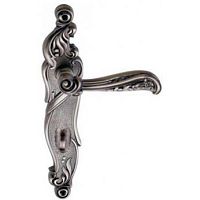 Ручка на дл.планке под ключ. цилин.RIZO BL. SILVER (CL) черненое серебро Ручка на дл.планке под ключ. цилин.RIZO BL. SILVER (CL) черненое серебро