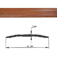 Порог АЛ-125-С 1,35м ЭФФЕКТ ДЕРЕВА светлый бархат , Стык алюминевый , 40 мм Порог АЛ-125-С 1,35м ЭФФЕКТ ДЕРЕВА светлый бархат , Стык алюминевый , 40 мм