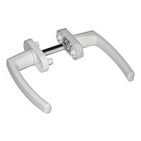 Ручка двухсторонняя металлическая широкая/широкая белая BHS4 Ручка двухсторонняя металлическая широкая/широкая белая BHS4