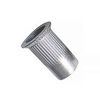 Заклепка-гайка цилиндр. с насечками, борт-потай М4 L=12 /50/ Заклепка-гайка цилиндр. с насечками, борт-потай М4 L=12 /50/