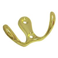 Крючок 2-х рожковый, золото полированное, Boyard, К207 GP*** Крючок 2-х рожковый, золото полированное, Boyard, К207 GP***