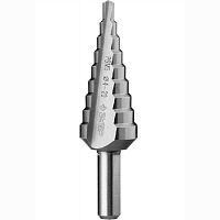 Сверло ступенчатое по металлу 9ст: d=4-20 мм, L=75 мм, прямая кромка, ЗУБР, 29665-4-20-9 Сверло ступенчатое по металлу 9ст: d=4-20 мм, L=75 мм, прямая кромка, ЗУБР, 29665-4-20-9