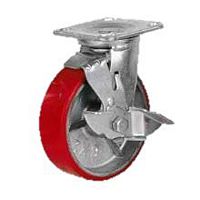 Опора колесная поворотная б/г с торм. полиуретан, SCpb 80, (6) Опора колесная поворотная б/г с торм. полиуретан, SCpb 80, (6)