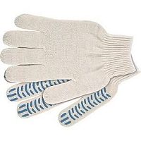 Перчатки х/б белые, 10 класс 4 нити, с ПВХ "Волна"*** Перчатки х/б белые, 10 класс 4 нити, с ПВХ "Волна"***