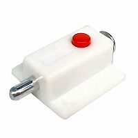 Задвижка-шпингалет с кнопкой, белый, 177 WW Задвижка-шпингалет с кнопкой, белый, 177 WW