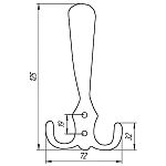 Крючок мебельный большой антик золото, (30), КМ-1 Крючок мебельный большой антик золото, (30), КМ-1