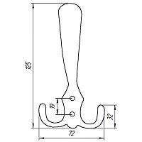 Крючок мебельный большой антик золото, (30), КМ-1 Крючок мебельный большой антик золото, (30), КМ-1