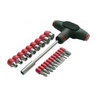 Набор отвертка Т-образная, 11 бит CrV и 9 головок CrV, 56235 Набор отвертка Т-образная, 11 бит CrV и 9 головок CrV, 56235