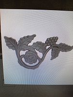 Накладка кованая 100х195х8 мм цветы 1279 Накладка кованая 100х195х8 мм цветы 1279