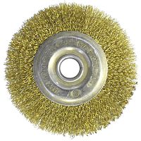 Корщетка-колесо 125 мм, латунированная волнистая проволока, 7191125 / 38922М*** Корщетка-колесо 125 мм, латунированная волнистая проволока, 7191125 / 38922М***