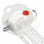 Задвижка-шпингалет с кнопкой, белый, 177 WW фото 2 Задвижка-шпингалет с кнопкой, белый, 177 WW фото 2