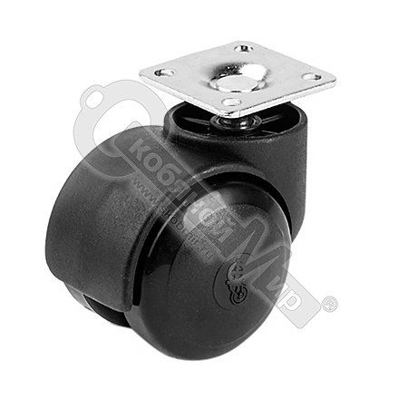 Опора колесная поворотная с площадкой, d=50 мм, с металл. арматурой, усил. пластик. /100/500/, 411 Опора колесная поворотная с площадкой, d=50 мм, с металл. арматурой, усил. пластик. /100/500/, 411