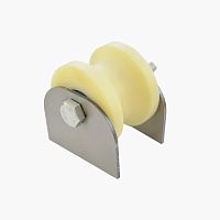 Ролик капролон d=70 мм под трубу d=40 мм на пластинах, К2714 Ролик капролон d=70 мм под трубу d=40 мм на пластинах, К2714