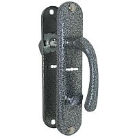 Ручка на планке РДП-2-006/В-42С-АС-Л антик серебр.,лев.с верт./15/ Ручка на планке РДП-2-006/В-42С-АС-Л антик серебр.,лев.с верт./15/