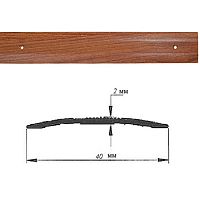 Порог АЛ-125-С 0,9м ЭФФЕКТ ДЕРЕВА светлый бархат , Стык алюминевый , 40 мм Порог АЛ-125-С 0,9м ЭФФЕКТ ДЕРЕВА светлый бархат , Стык алюминевый , 40 мм