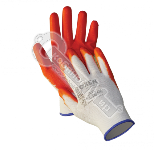 Перчатки нейлоновые облегченные, оранжев. нитрил. покрытие, размер 10, BOXER BXR2301*** Перчатки нейлоновые облегченные, оранжев. нитрил. покрытие, размер 10, BOXER BXR2301***