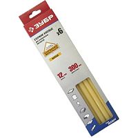 06855-12-2 Стержни ЗУБР клее. д/термок.пистол.сверхсильн.фикс.желтыйй12х300мм 06855-12-2 Стержни ЗУБР клее. д/термок.пистол.сверхсильн.фикс.желтыйй12х300мм