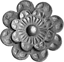 Цветок штампованный 95х4 мм Китай*** Цветок штампованный 95х4 мм Китай***