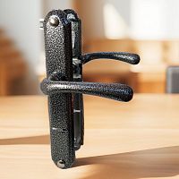 Ручка на планке РДП 1-006-77С -АС-антик серебро,сувальд. /15/ Ручка на планке РДП 1-006-77С -АС-антик серебро,сувальд. /15/