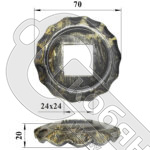 Основание балясины штампованное круглое 75х2 мм отверстие 24 мм 19456-24 фото 3 Основание балясины штампованное круглое 75х2 мм отверстие 24 мм 19456-24 фото 3