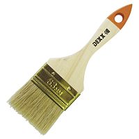 Кисть плоская 63 мм 2,5", натуральная щетина, деревянная ручка, DEXX, 0100-063_z02 Кисть плоская 63 мм 2,5", натуральная щетина, деревянная ручка, DEXX, 0100-063_z02