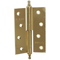 Петля п. сталь.с фигур.шишк. 100х70х2,5 РВ полиров.латунь Петля п. сталь.с фигур.шишк. 100х70х2,5 РВ полиров.латунь