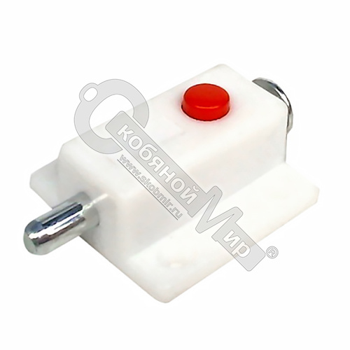 Задвижка-шпингалет с кнопкой, белый, 177 WW Задвижка-шпингалет с кнопкой, белый, 177 WW