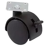 Опора колесная d=40 мм на площадке со стопором /4/, 109407 Опора колесная d=40 мм на площадке со стопором /4/, 109407