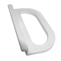 Ручка для москитной сетки большая овальная белая пластмасса 1-043.Б 25 Ручка для москитной сетки большая овальная белая пластмасса 1-043.Б 25