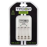 Зарядное устройство Трофи TR-120, для 2 или 4 аккумуляторов типа АА и ААА, C0031279 Зарядное устройство Трофи TR-120, для 2 или 4 аккумуляторов типа АА и ААА, C0031279